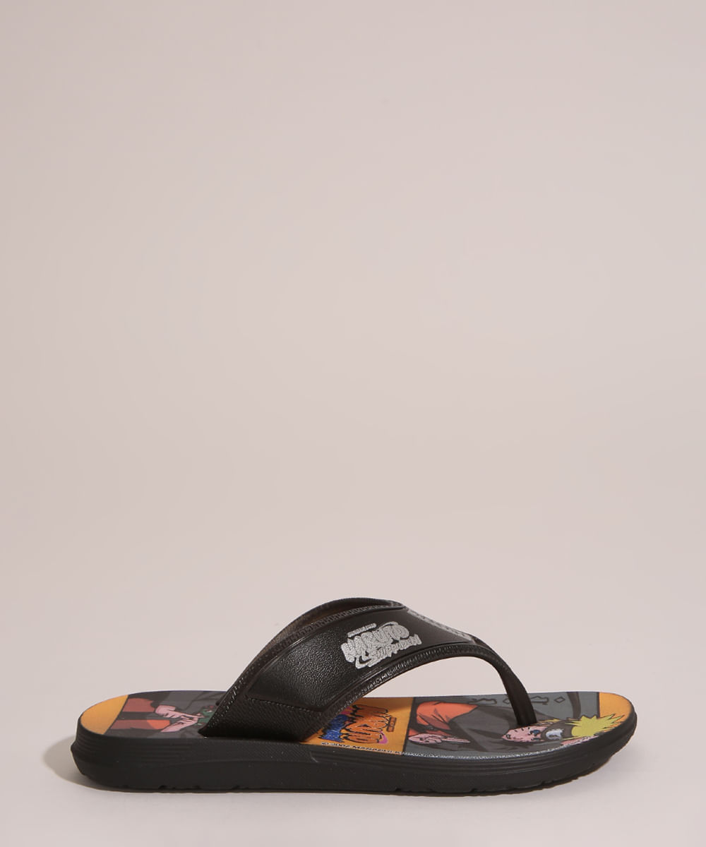 Chinelo Infantil Naruto Grendene Preto