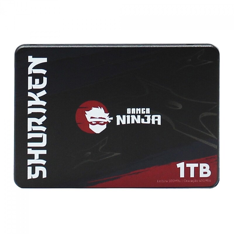 SSD Gamer Ninja Shuriken 1TB Sata III Leitura 510MBs E Gravação 495MBs GN-ST-SHS1TB