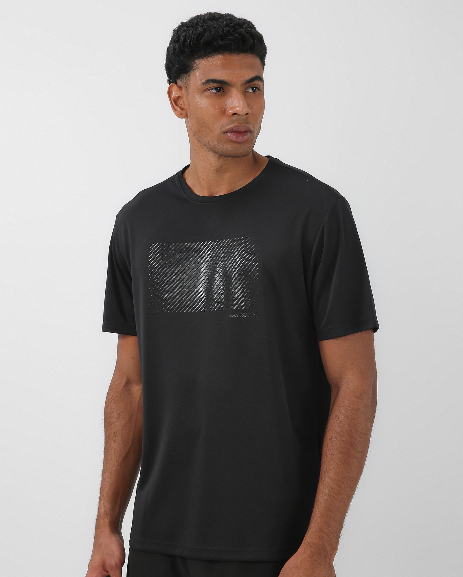 Camiseta masculina de treino silk preta | BodyWork by