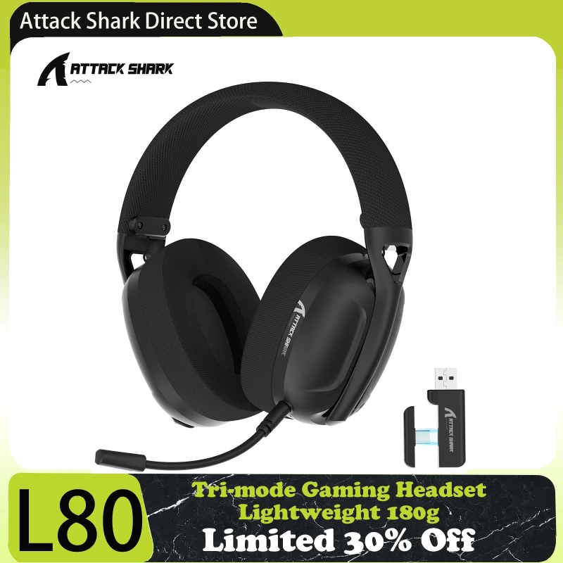 Headset sem Fio Wireless Attack Shark L80