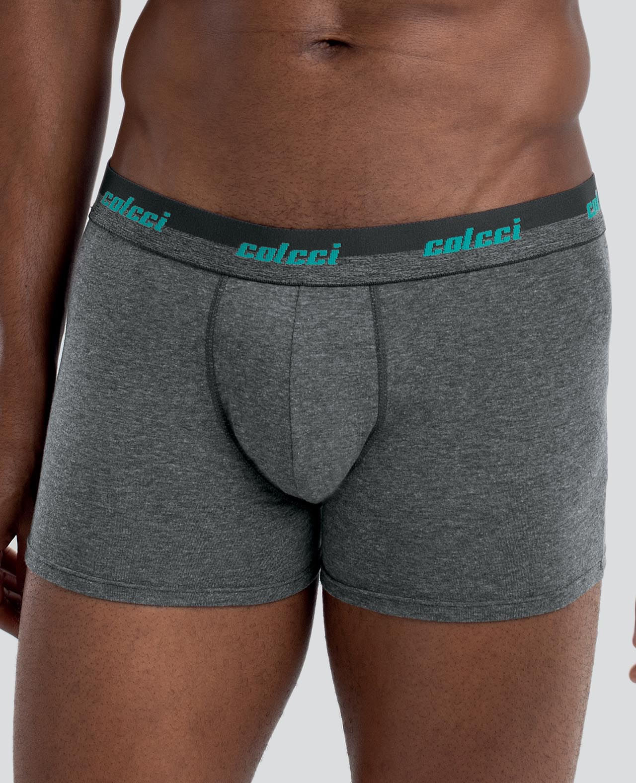 Cueca Boxer Cotton Colcci Cinza Mescla Escuro