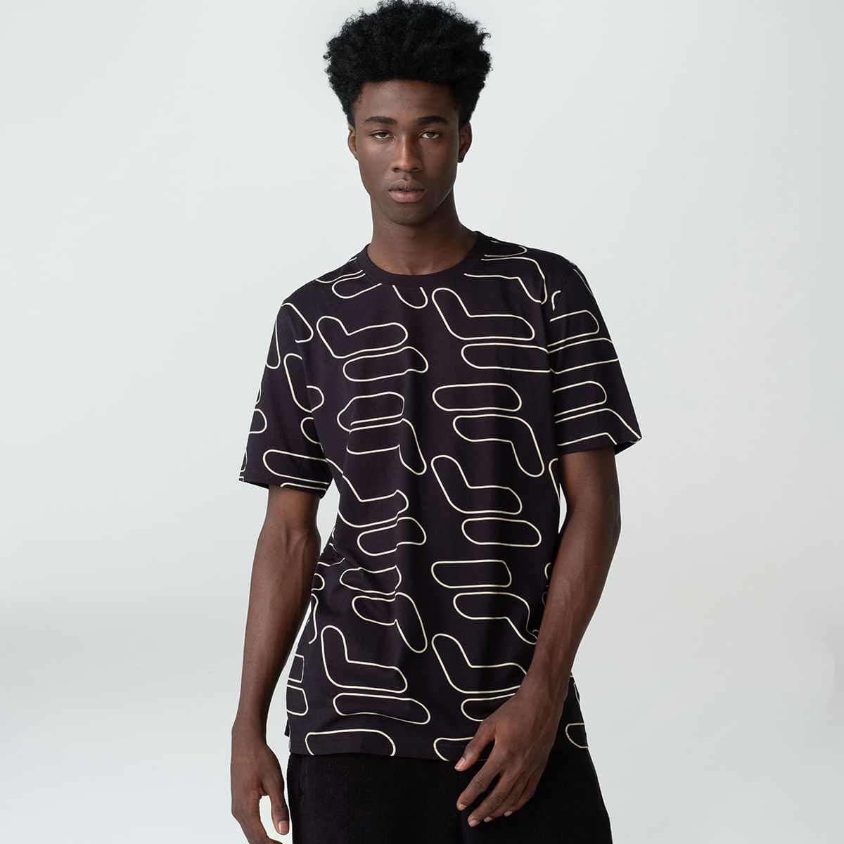 Camiseta Fila Letter Full Print Masculina