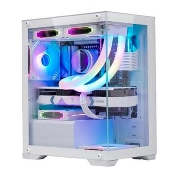 Gabinete Galax Draco White Mid Tower M-ATX Frontal de Vidro Branco - GLX-DRACOW-2062