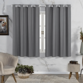 Cortina Blackout de PVC 2,00m x 1,30m Cinza Corta Luz - Feffo Cortinas