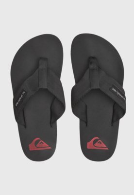 Chinelo Quiksilver Logo Preto