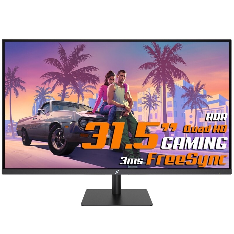 Monitor Gamer SuperFrame Precision Ultra 31.5 Pol E-LED Quad HD IPS 75Hz HDR 100% sRGB FreeSync HDMI/DP