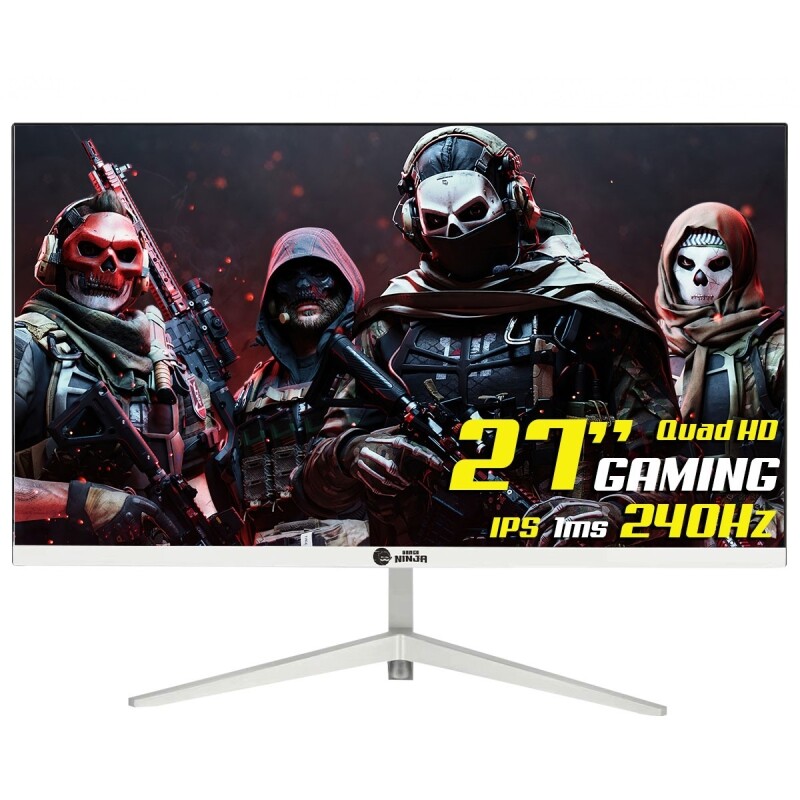 Monitor Gamer Ninja Tenseigan 27" Quad HD IPS 1ms 240Hz HDR FreeSync HDMI/DP White - MGN-009-27W