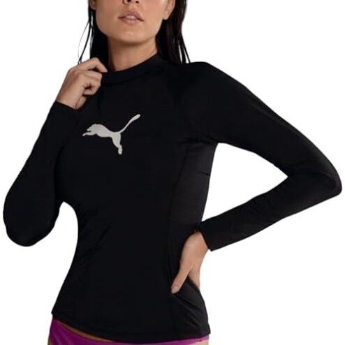 Camiseta Puma Térmica Manga Longa Gola Alta UV50+ - Feminina