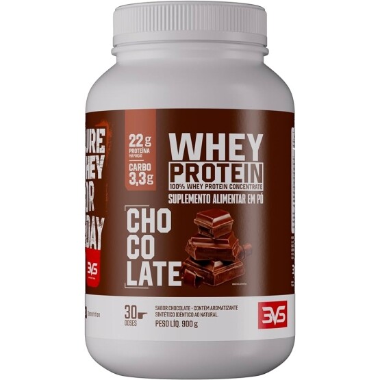 Whey 100% Concentrado 3VS Nutrition Sabor Chocolate 900g