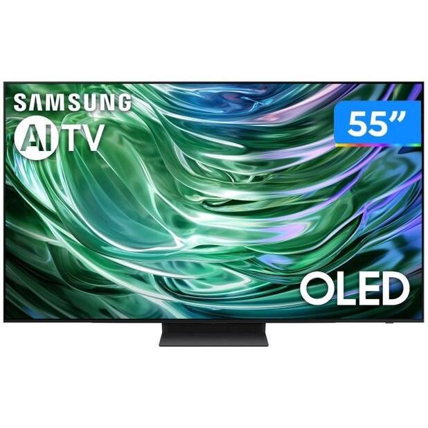 Smart TV 55" 4K OLED Samsung 144Hz Wi-Fi Bluetooth com Alexa 4 HDMI 2 USB - QN55S90DAGXZD