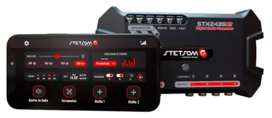 Processador Stx2436bt Stetsom Crossover Automotivo Bluetooth 12V