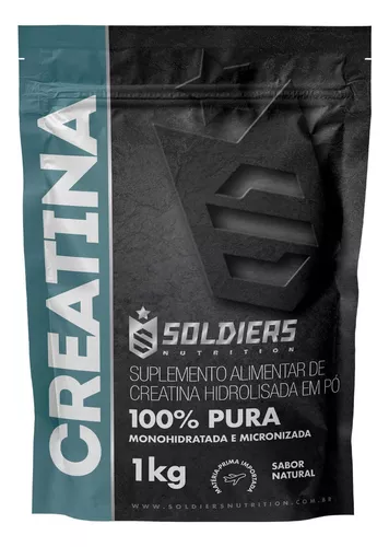 (SALDO MP) Creatina Monohidratada 1Kg 100% Pura Soldiers Nutrition Sem sabor