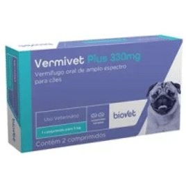 Vermífugo Vermivet Plus 330 mg Biovet Comprimidos