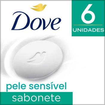 (R$ 2,94 cada) Sabonete em Barra Dove Pele Sensível 90 g 6 unidades