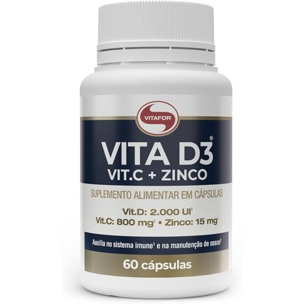 Vitafor Vita D3 Vit.C + Zinco - 60 Cápsulas