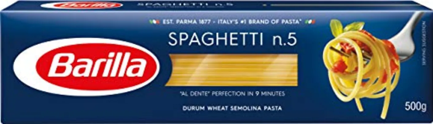 [REC/+por-R$7,05] Barilla N.5 - Macarrão Grano Duro, Spaguetti, 500g