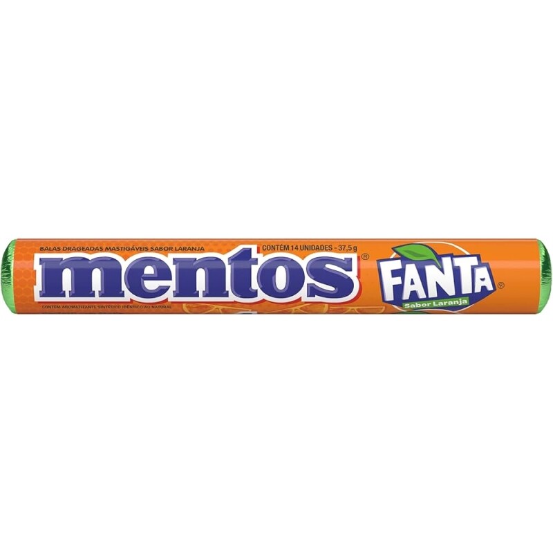 10 Unidades Bala Mastigável Mentos Fanta 37,5g