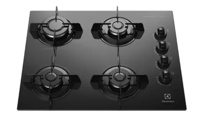 [Regional] Cooktop à Gás Electrolux KE4GP 4 Bocas e Mesa em Vidro Temperado - Bivolt