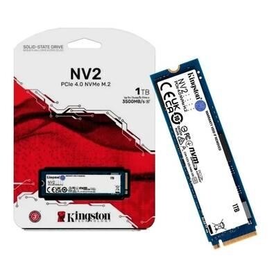 SSD Kingston NV2 1 TB M.2 2280 PCIe NVMe Leitura: 3500 MB/s e Gravação: 2100 MB/s - SNV2S/1000G