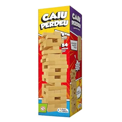 (APP) Pais & Filhos - Caiu Perdeu, 54 Pçs - Jenga Genérico