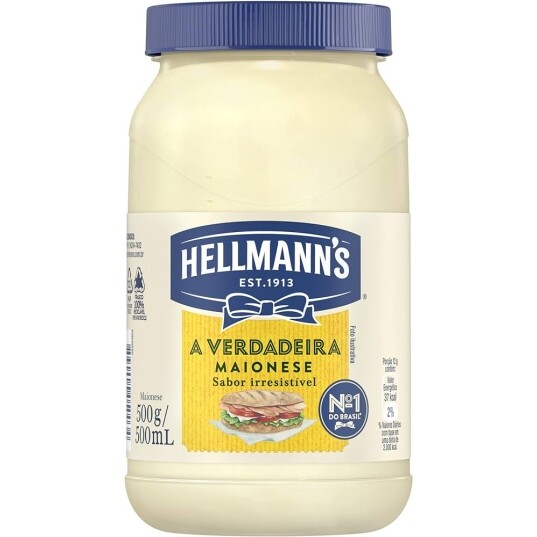 3 Unidades Maionese Hellmanns Tradicional - 500g