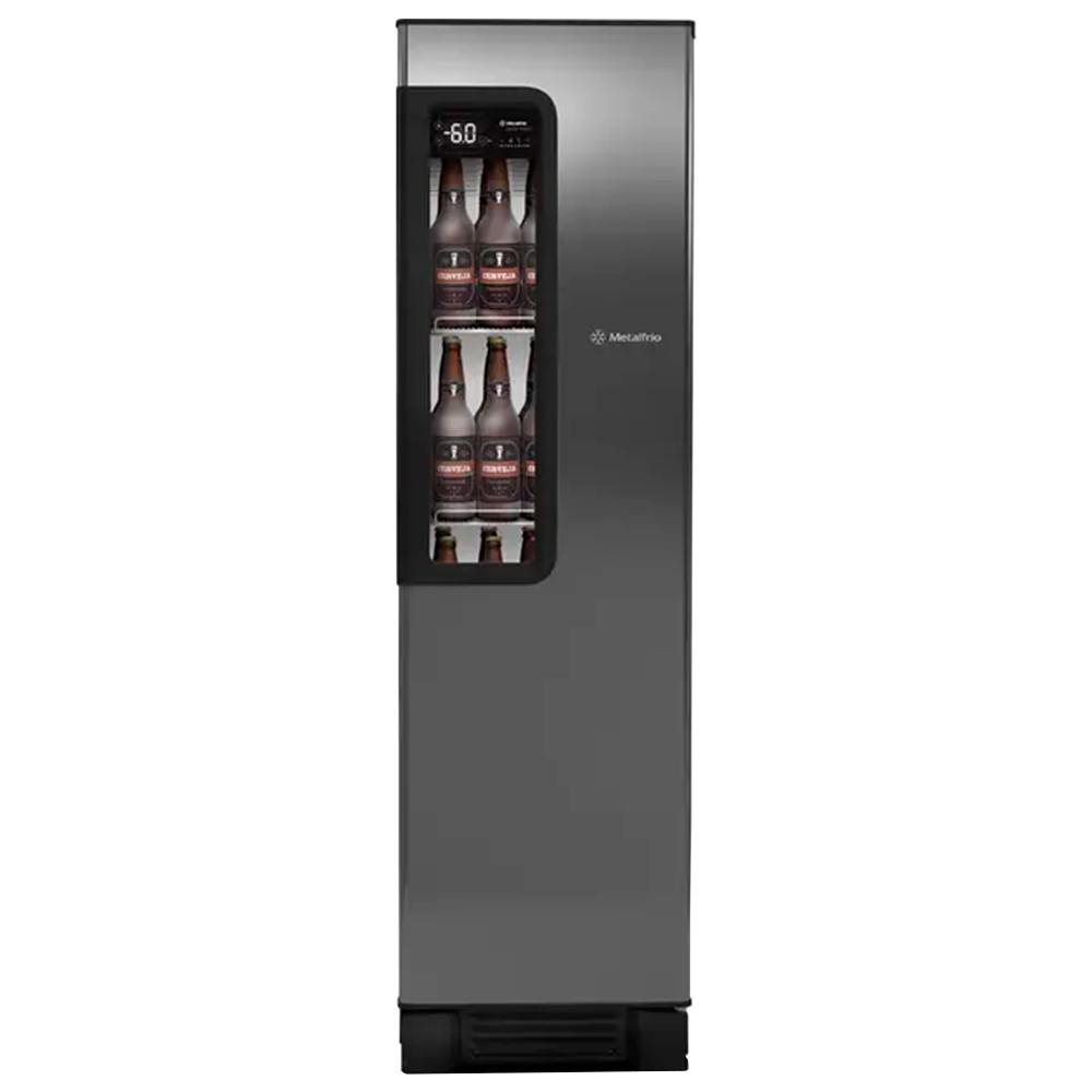 Cervejeira Metalfrio Beer Maxx 324L Função Eco Mode Frost Free Vn28tp - Inox/Preto - 110 Volts