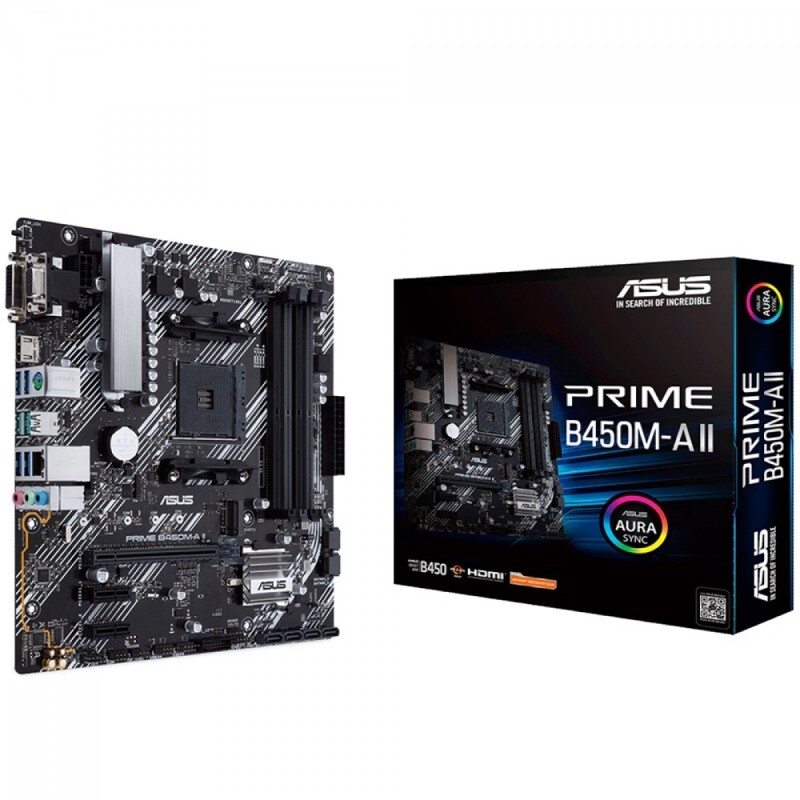 Placa Mãe Asus Prime B450M-A II Chipset B450 AMD AM4 mATX DDR4 90MB15Z0-M0EAY0