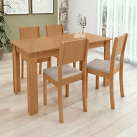 Conjunto Sala de Jantar com 4 Cadeiras EasyLine