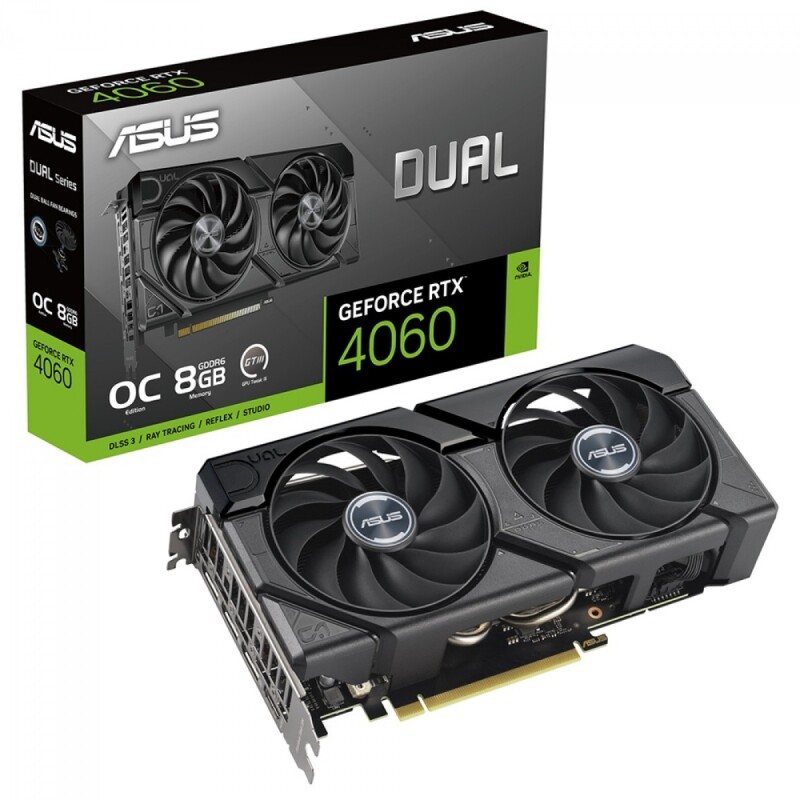 Placa de Vídeo Asus Dual NVIDIA GeForce RTX 4060 EVO OC 8GB GDDR6 DLSS Ray Tracing DUAL-RTX4060-O8G-EVO