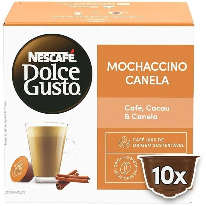 Café em Cápsula Nescafé Dolce Gusto Mochaccino Canela 10 Cápsulas 172g