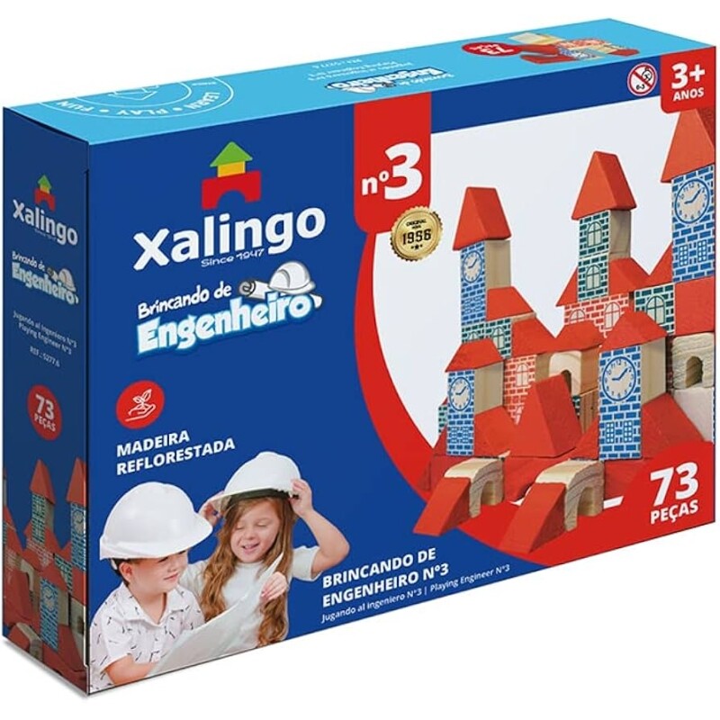 Brinquedo Brincando de Engenheiro 73 Peças 52776 - Xalingo