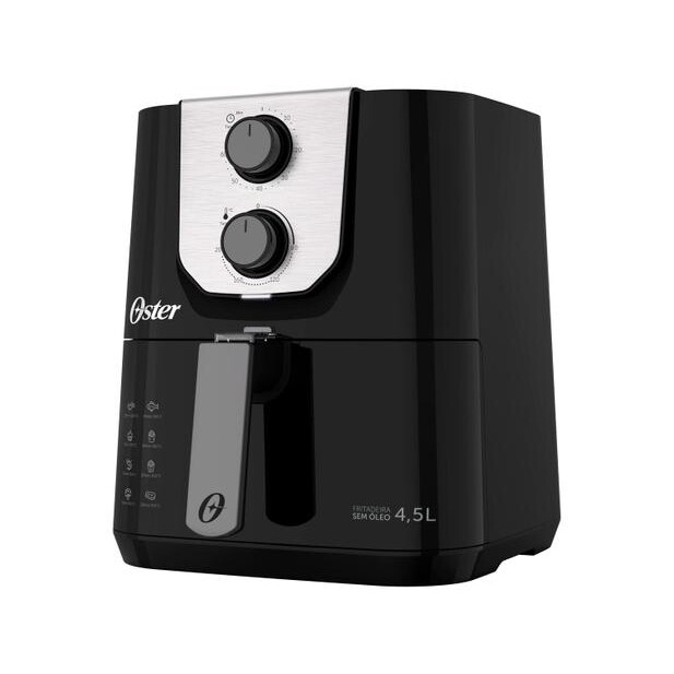 Fritadeira Elétrica sem Óleo/Air Fryer Oster Black Perform Preta com Timer 4,5L OFRT510