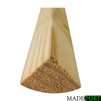 Meia Lua Pinus Aparelhado 3,5x3,5cm x 2,1m Madeport