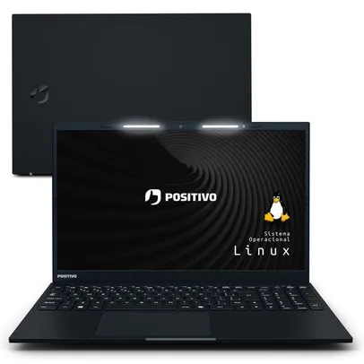 Notebook Positivo Vision R15 AMD® Ryzen 7-5700U Linux 32GB RAM 512GB SSD Full HD 15.6” Lumina Bar - Preto | Loja Meu Positivo