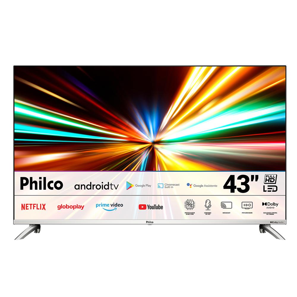 Smart TV 43" Philco LED FHD Roku TV Dolby Áudio HDMI USB e Wi-Fi PTV43G7PAGCSBLF