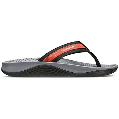 Chinelo Creta/153, Olympikus, Preto/Vermelho, Masculino, 41/42