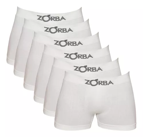 Kit 6 Cuecas Zorba Boxer Sem Costura Algodão 781