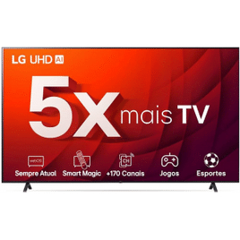 Smart TV 50" 4K LG UHD ThinQ AI HDR Bluetooth Alexa Google Assistente Airplay2 3 HDMI - 50UR8750PSA