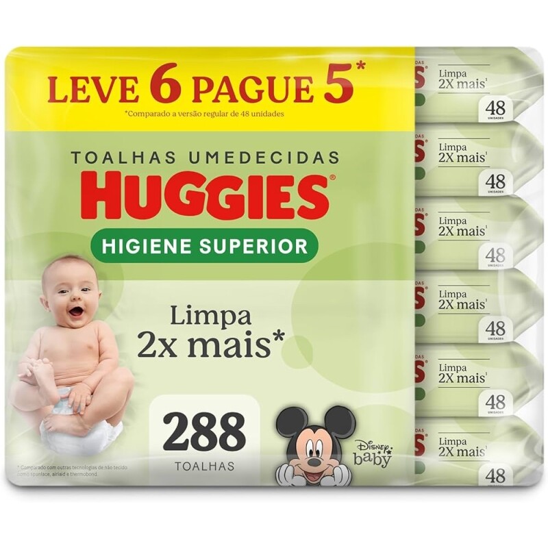 Lenços Umedecidos Huggies Max Clean - 288 Lenços