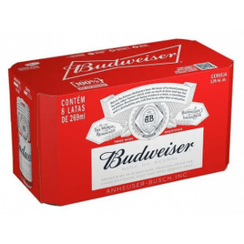 Cerveja Budweiser American Lager 8 Unidades Lata 269ml