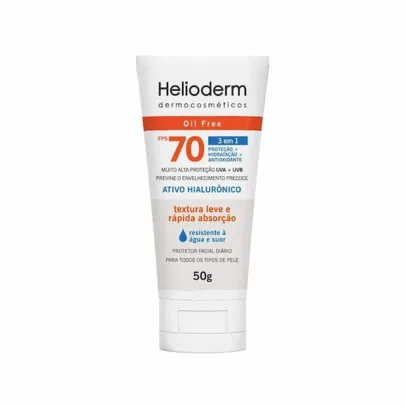 Protetor Solar Facial FPS 70 Helioderm Sem Cor 50g