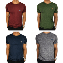 Kit 4 Camisetas Masculinas Dry Fit Malha Fria