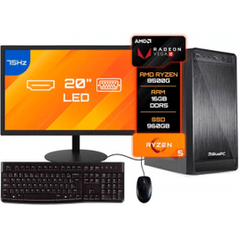 Computador Completo Bluepc Amd Ryzen 5 8500g 16GB Ddr5 SSD 960gb - Monitor 20"