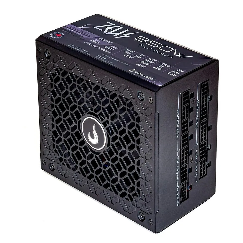 [APP]Fonte Gamer Rise Mode Zeus 850W, Platinum, Full Modular, PFC Ativo, Preto - RM-PSU-01-PA-850