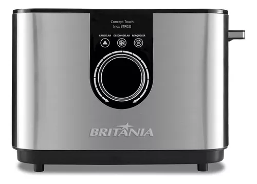 (Saldo MP + Garantia estendida) Torradeira Concept Touch Btr02i 7 Níveis Inox 850w Britânia