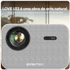 Projetor BYINTEK LOVE U12 F HD 1080P 800 ANSI Bluetooth 5.2