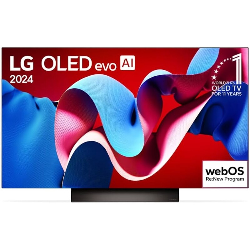 Smart TV 4K 55" LG OLED evo OLED55C4 Processador 9 Ger7 AI Painel 144Hz Intensificador de Brilho Design Ultra Slim