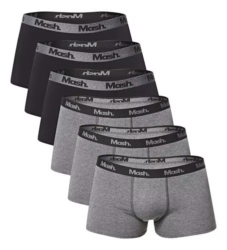 Kit 6 Cuecas Boxer Algodão Mash Modelo Masculino