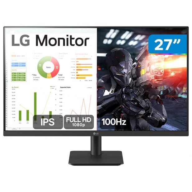 Monitor Gamer 100Hz 5ms LG 27" Full HD IPS HDMI - 27MS500-B.AWZM