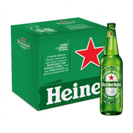 Cerveja Heineken Puro Malte Pilsen Garrafa 600ml - 12 Unidades